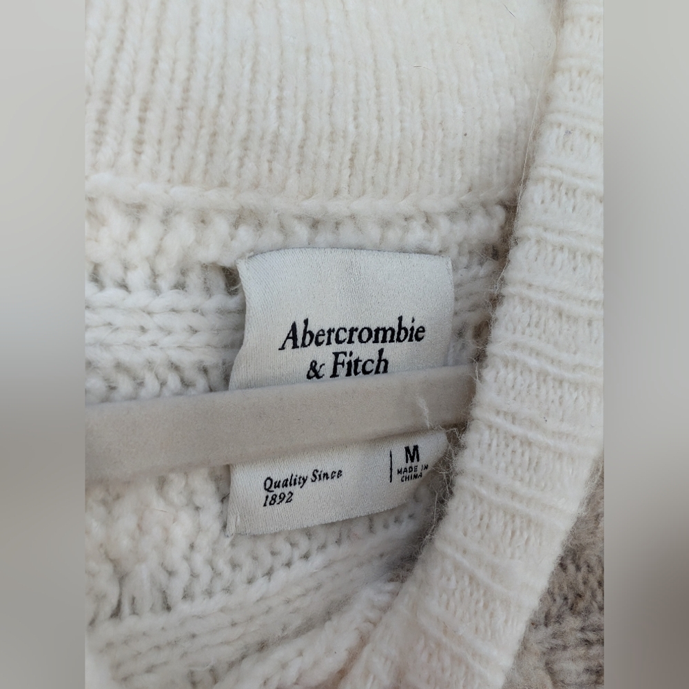 Abercrombie Cable Knit Patchwork Sweater - image 4